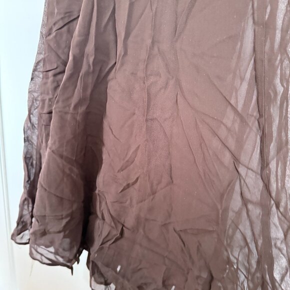 NWT Reformation Eridania Maxi Dress In Mole Brown Sz 4 Thigh High Side Slit - Picture 10 of 10